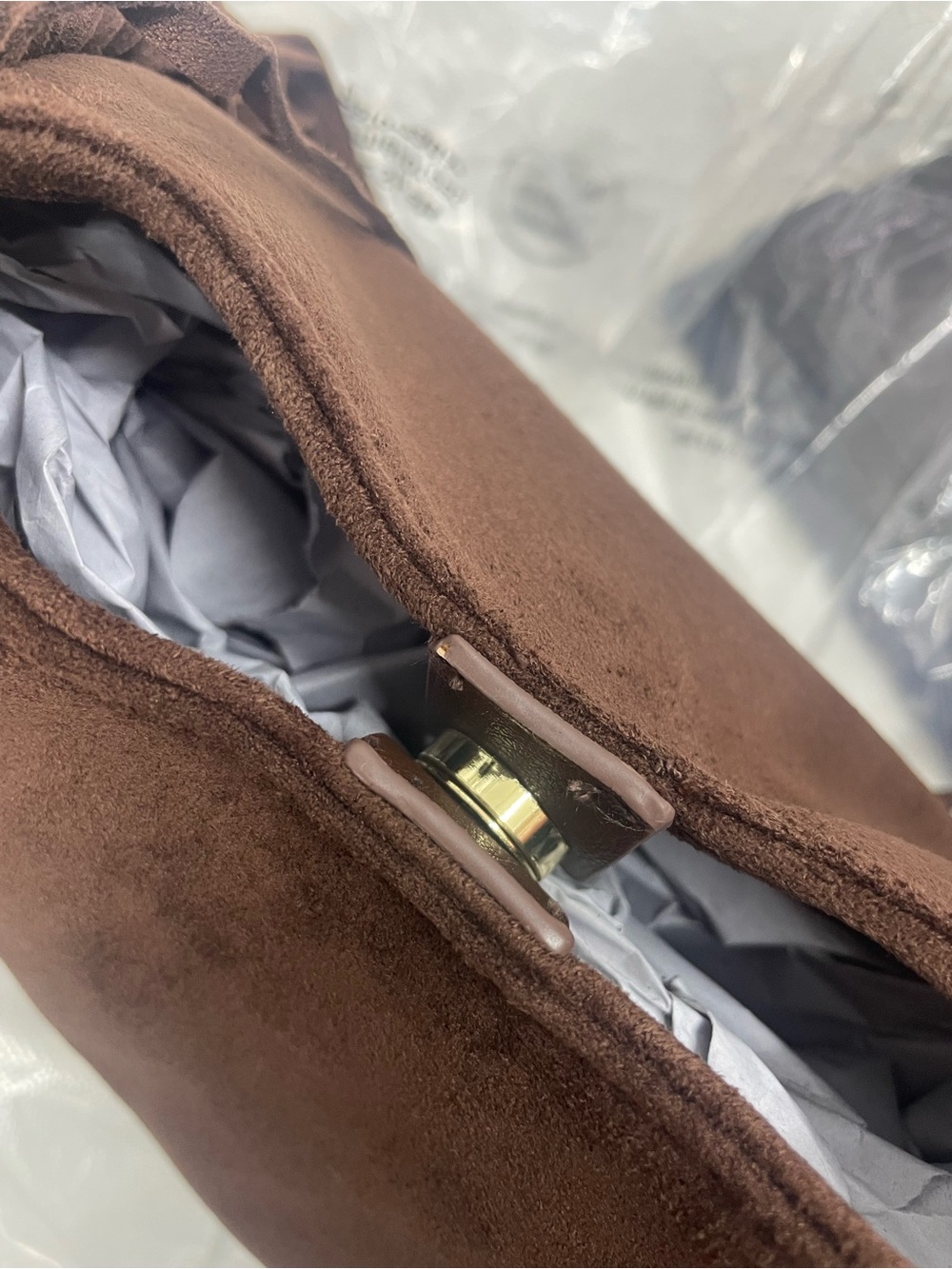 Soft Fringe Crescent Handbag - Universal Thread™ Brown - Picture 2 of 3